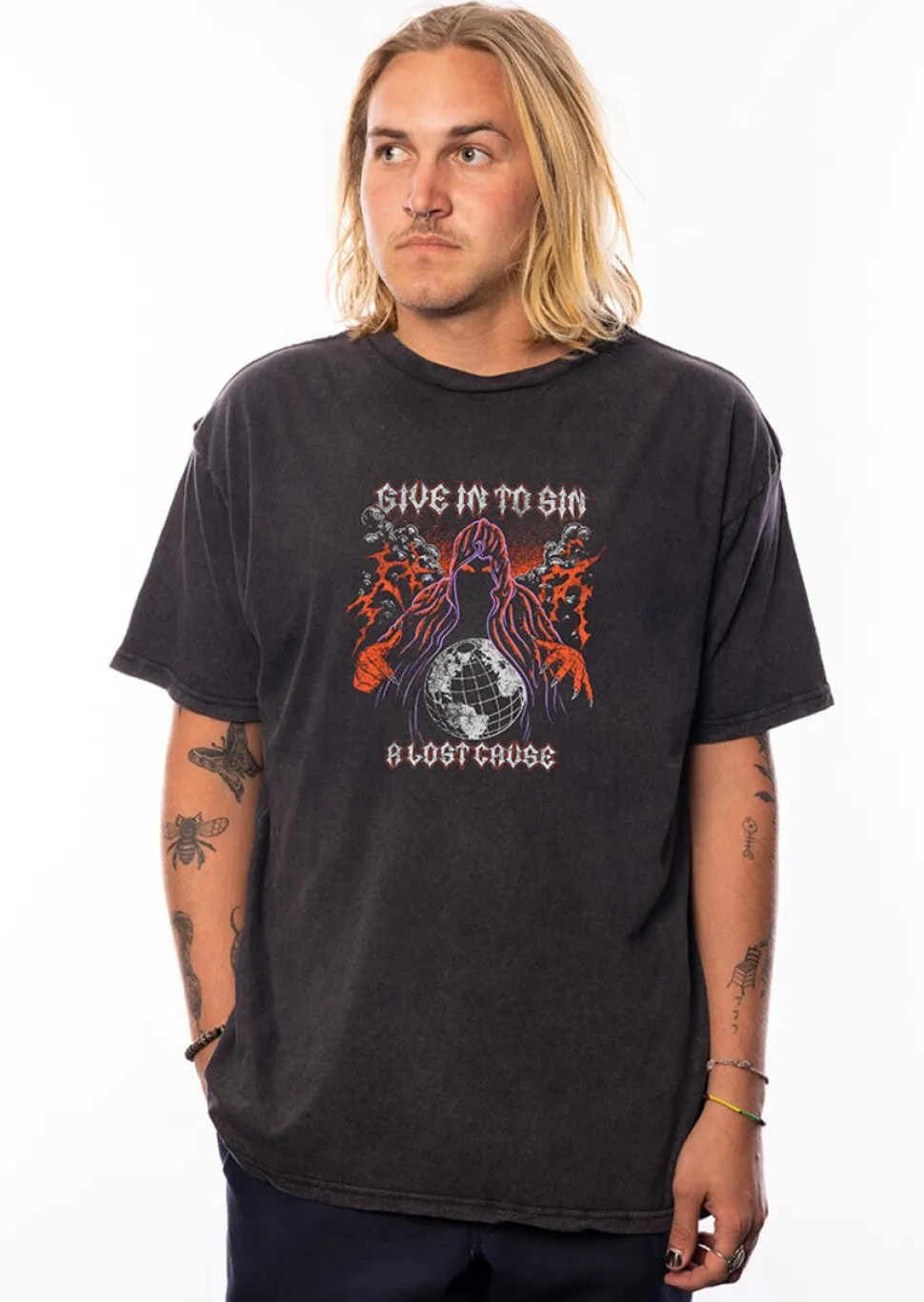 A Lost Cause : Give in to Sin Vintage Tee