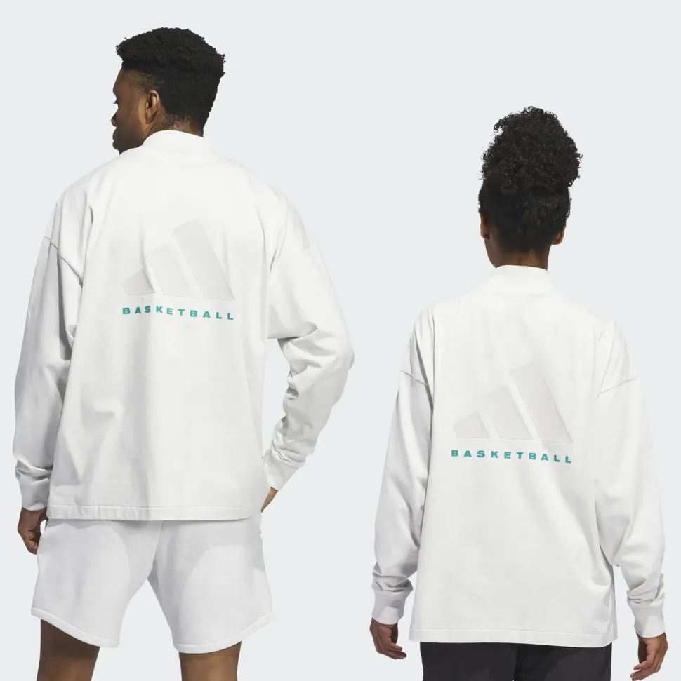 Adidas : Oversize L/S Basketball Tee