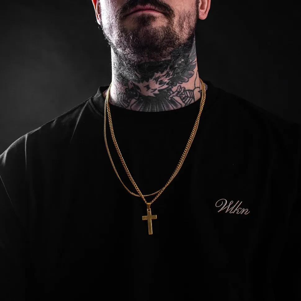 Hits : Cross Pendant w/ 24in Cuban chain