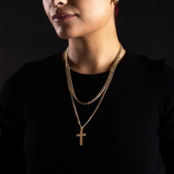 Hits : Cross Pendant w/ 24in Cuban chain