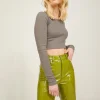 JJXX : Feline Long Sleeve Rib Tee - Morel