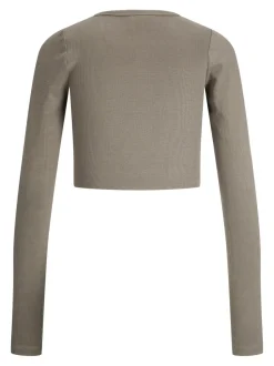 JJXX : Feline Long Sleeve Rib Tee - Morel