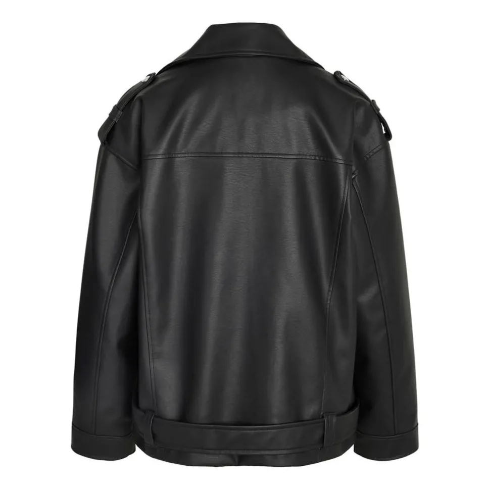 Noisy May : Oversize PU Biker Jacket