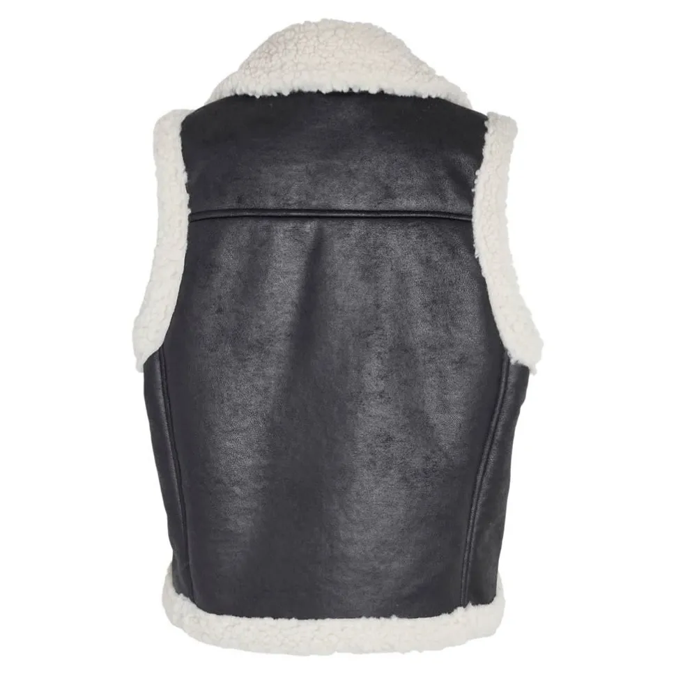Noisy May : Sleeveless Shearling PU Vest