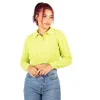 Only : Astrid L/S Cropped Polo Knit - Yellow Plum