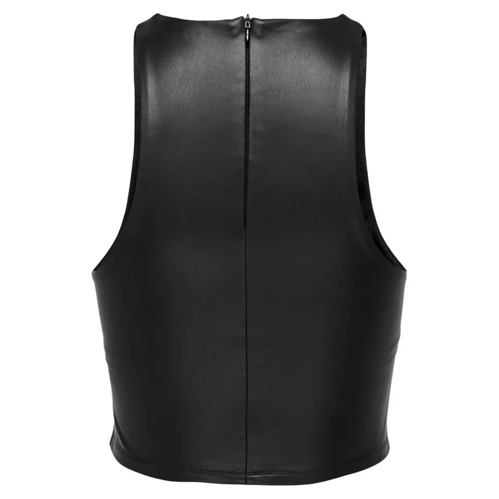 Only : Faux Leather SL Top