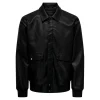 Only & Sons : Collar Faux Leather Jacket