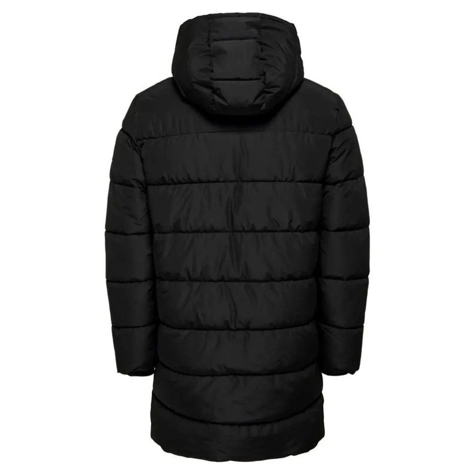 Only & Sons : Melvin Life Long Hooded Puffer Coat