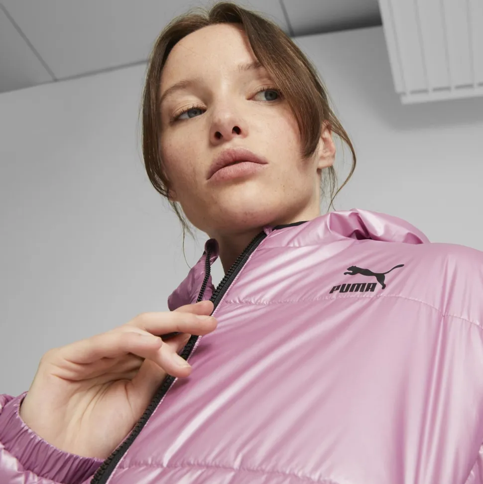 Puma : Hooded Shiny Padded Jacket