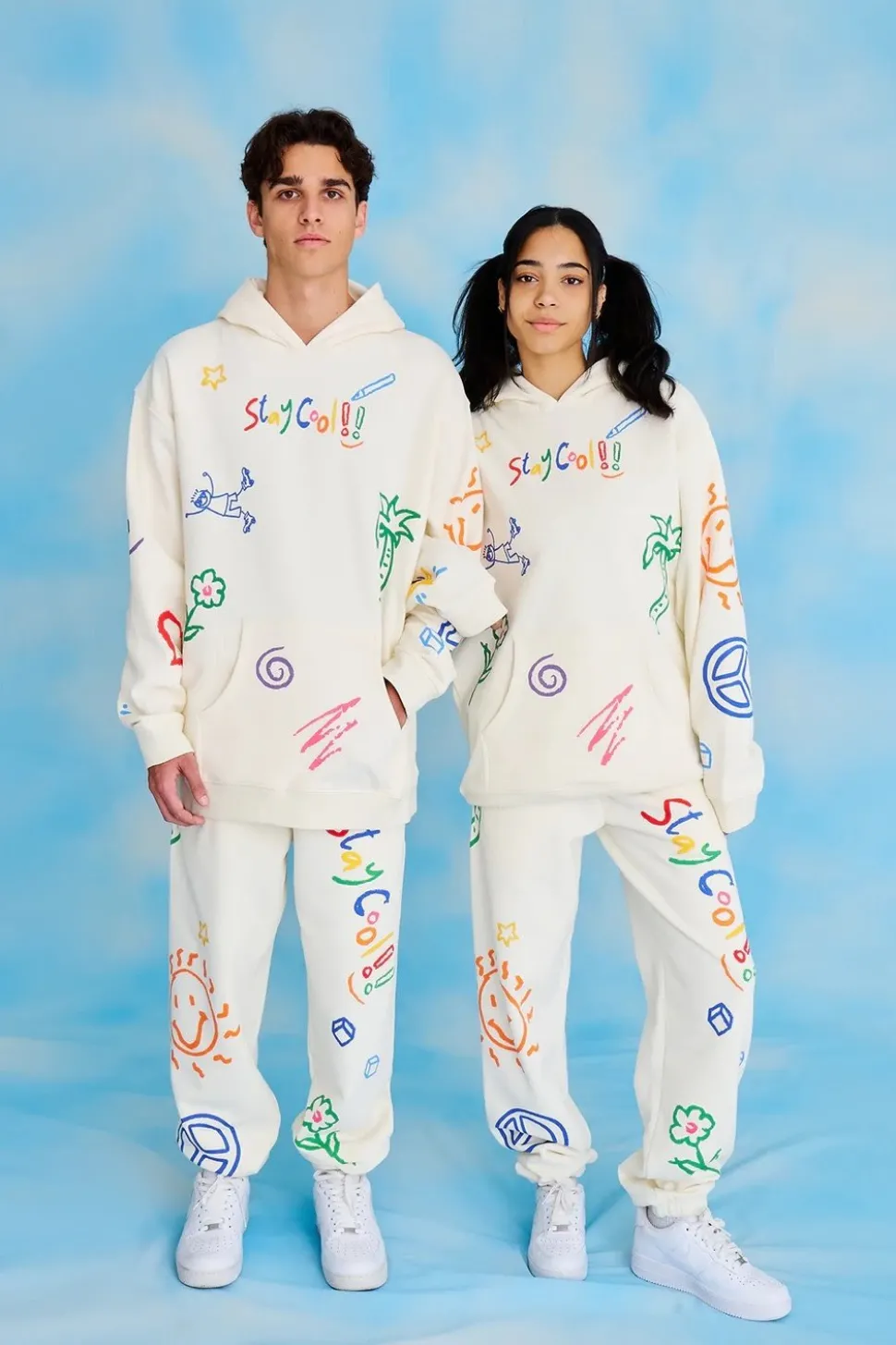 Stay Cool nyc : Scribble Matching Set Hoodie