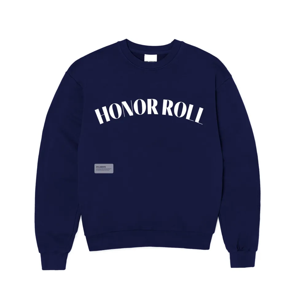 Students : Honor Roll Crew Sweater - Navy