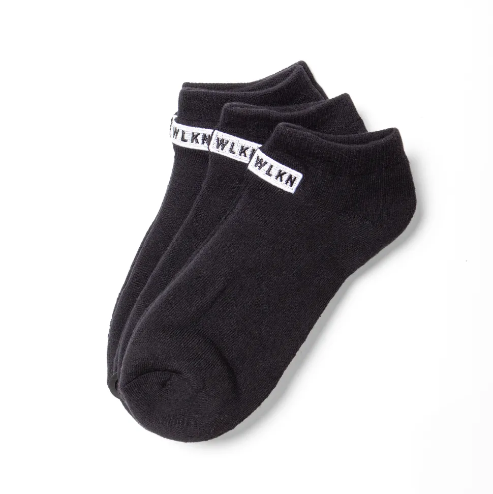 WLKN : Box Logo No Show Socks 3 Pack