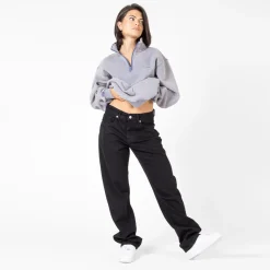 WLKN : Distressed Logo Loose Fit Denim Pants