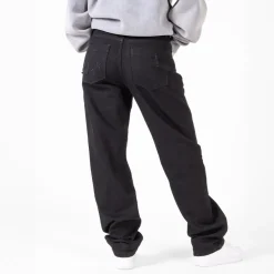 WLKN : Distressed Logo Loose Fit Denim Pants