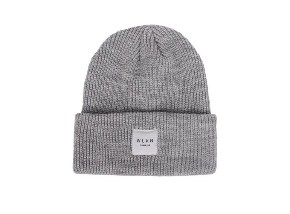 WLKN : Label Beanie Light Grey O/S